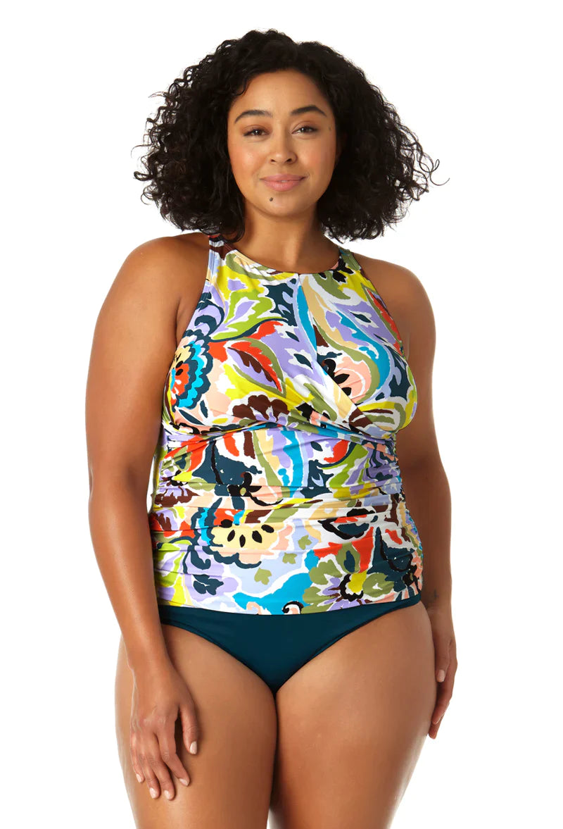 High neck keyhole tankini discount