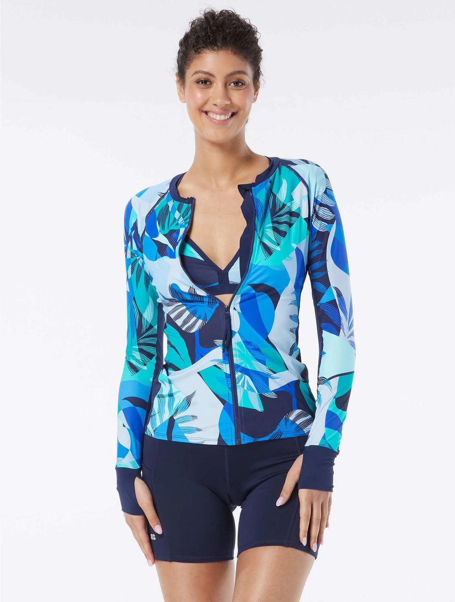 Ava Zip Front Rash Guard – Cherry Blossom Boutique
