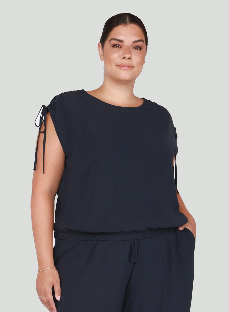 Dex Drawstring Shoulder Top – Cherry Blossom Boutique